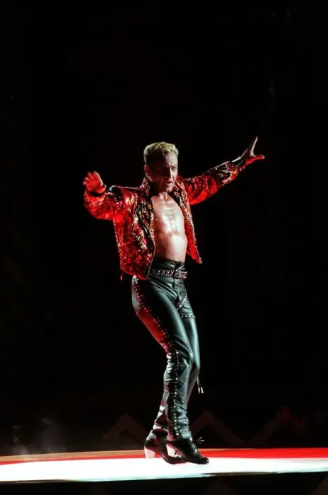Framed Print : Michael Flatley Dancer July 98 Dancing on stage in hyde park in his last show of