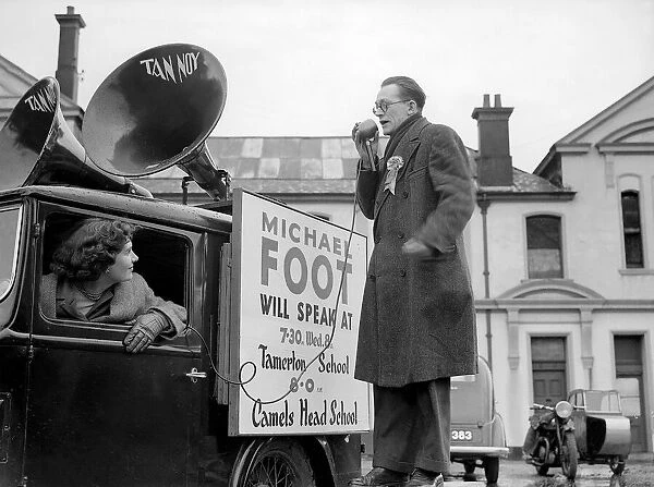 Michael Foot canvassing in Devonport with his wife Jill, for the 1951 general election
