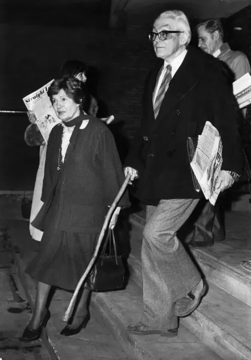 Framed Print : Michael Foot and wife Jill Craigie at Labour party conference in Wembley - January 1981