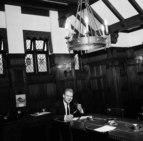 Michael Gliksten in the gothic splendour of the oak-panelled boardroom at the Valley