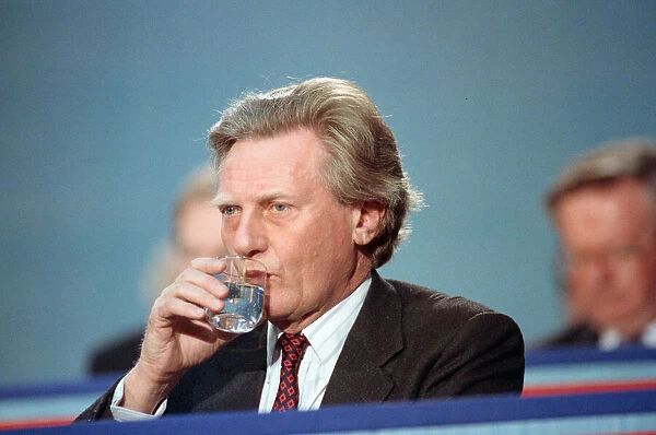 Michael Heseltine at the launch of the Conservative party election manifesto