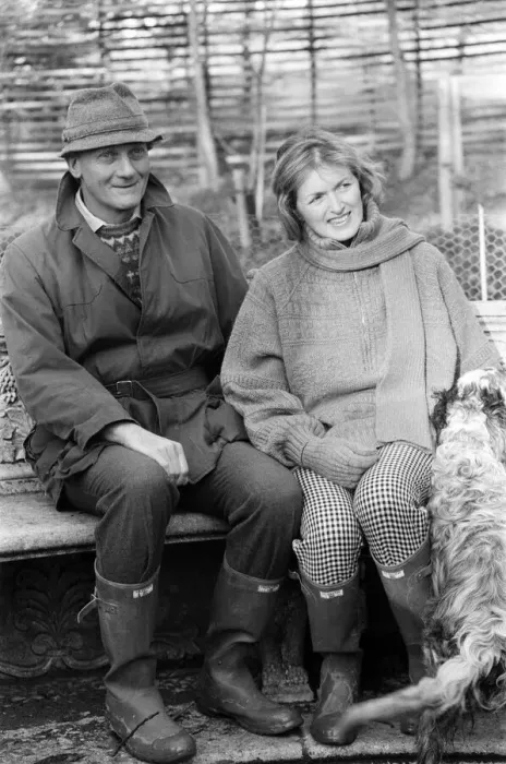 Framed Print : Michael Heseltine, pictured at his home with his wife Ann Framed Print : Michael Heseltine, pictured at his home with his wife Ann