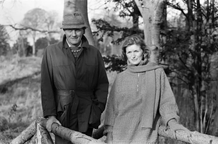 Framed Print : Michael Heseltine, pictured at his home with his wife Ann