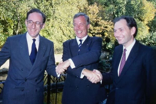 Michael Hirst Scottish Tory Party October 1989 Shaking hands with Malcolm Rifkind
