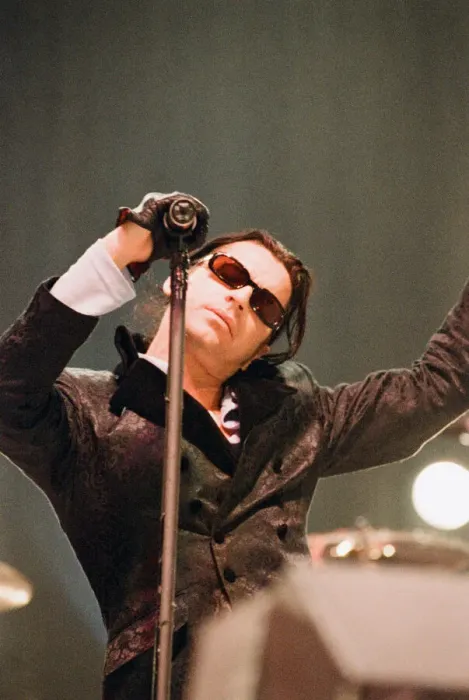 Framed Print : Michael Hutchence lead singer of INXS, pictured in concert - Elegantly Wasted World Tour Framed Print : Michael Hutchence lead singer of INXS, pictured in concert - Elegantly Wasted World Tour