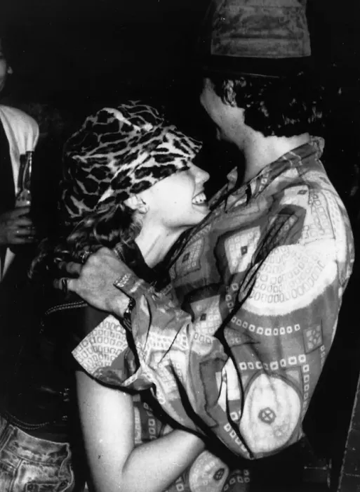 Framed Print : Michael Hutchence singer with pop group INXS and Kylie Minogue at a night club 1989 Framed Print : Michael Hutchence singer with pop group INXS and Kylie Minogue at a night club 1989