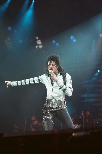 Michael Jackson in concert at Wembley performing in front of HRH Diana Princess of Wales