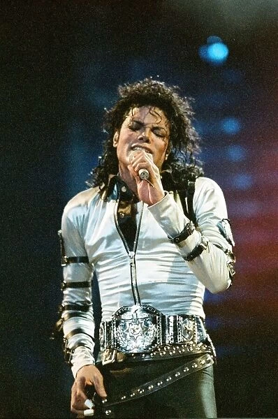 Michael Jackson seen here in concert at Milton Keynes. 10th September 1988