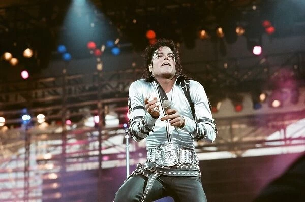 Michael Jackson seen here in concert at Roundhay Park. 29th July 1988