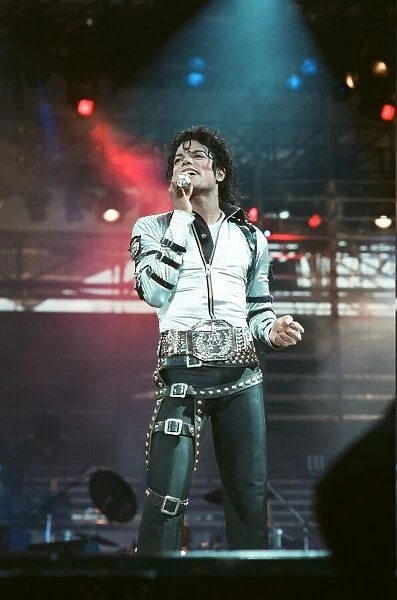 Michael Jackson seen here in concert at Roundhay Park. 29th July 1988