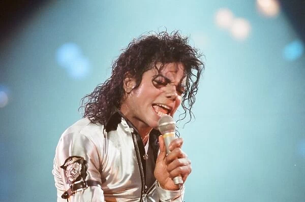Michael Jackson seen here in concert at Wembley. 26th August 1988