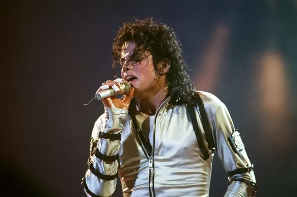 Michael Jackson seen here in concert at Wembley. 26th August 1988