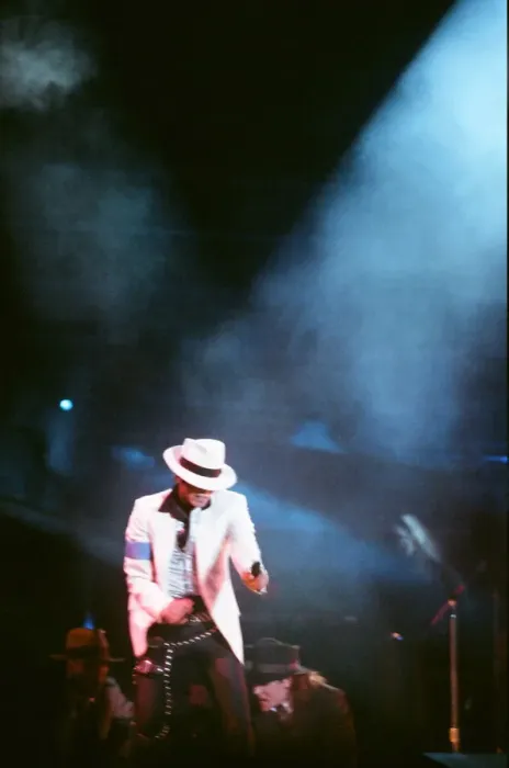 Framed Print : Michael Jackson seen here after perforiming on stage at Wembley during the Bad concert Framed Print : Michael Jackson seen here after perforiming on stage at Wembley during the Bad concert
