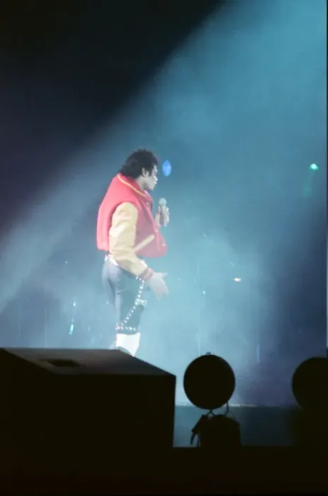 Framed Print : Michael Jackson seen here after perforiming on stage at Wembley during the Bad concert Framed Print : Michael Jackson seen here after perforiming on stage at Wembley during the Bad concert