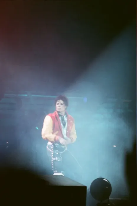 Framed Print : Michael Jackson seen here after perforiming on stage at Wembley during the Bad concert Framed Print : Michael Jackson seen here after perforiming on stage at Wembley during the Bad concert