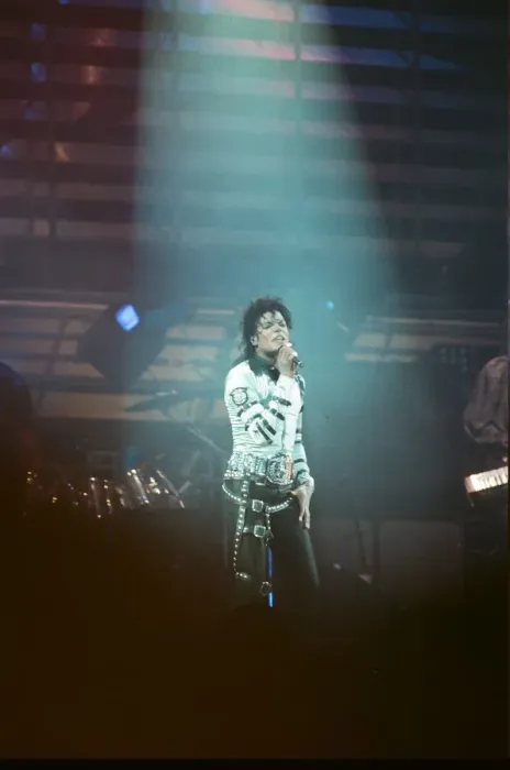 Framed Print : Michael Jackson seen here after perforiming on stage at Wembley during the Bad concert Framed Print : Michael Jackson seen here after perforiming on stage at Wembley during the Bad concert