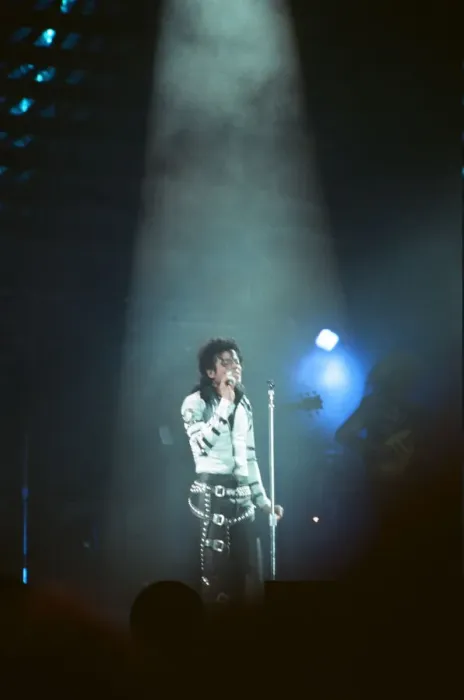 Framed Print : Michael Jackson seen here after perforiming on stage at Wembley during the Bad concert