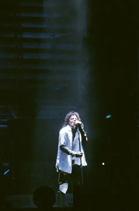 Framed Print : Michael Jackson seen here after perforiming on stage at Wembley during the Bad concert