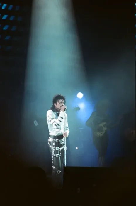 Framed Print : Michael Jackson seen here after perforiming on stage at Wembley during the Bad concert Framed Print : Michael Jackson seen here after perforiming on stage at Wembley during the Bad concert