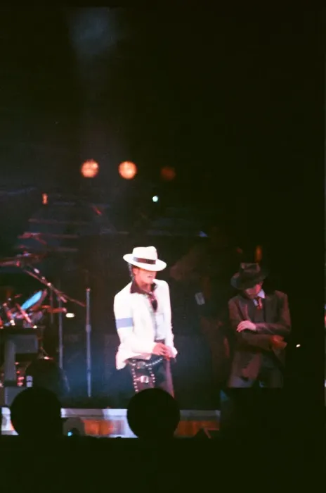 Framed Print : Michael Jackson seen here after perforiming on stage at Wembley during the Bad concert