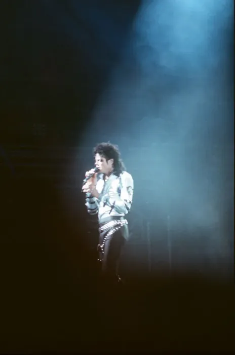 Framed Print : Michael Jackson seen here after perforiming on stage at Wembley during the Bad concert Framed Print : Michael Jackson seen here after perforiming on stage at Wembley during the Bad concert
