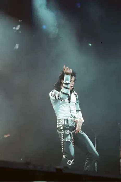 Framed Print : Michael Jackson can be seen performing on stage at Wembley during the Bad concert tour Framed Print : Michael Jackson can be seen performing on stage at Wembley during the Bad concert tour