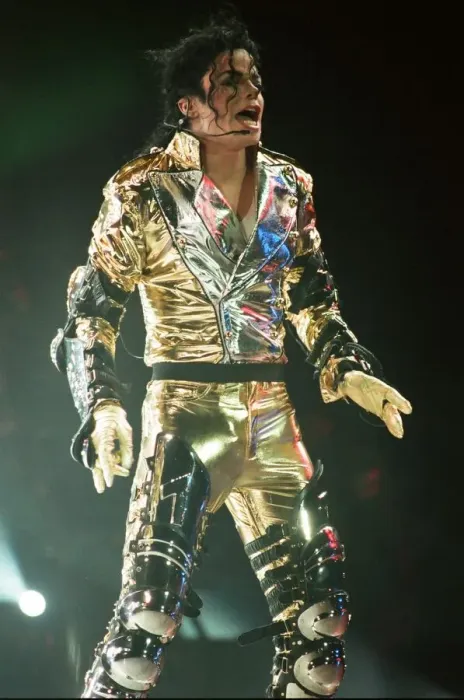 Framed Print : Michael Jackson seen here on stage in Prague. 8th September 1996