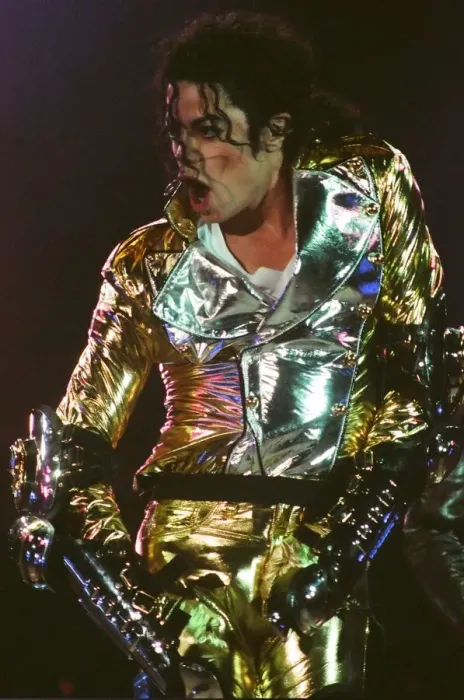 Framed Print : Michael Jackson seen here on stage in Prague. 8th September 1996