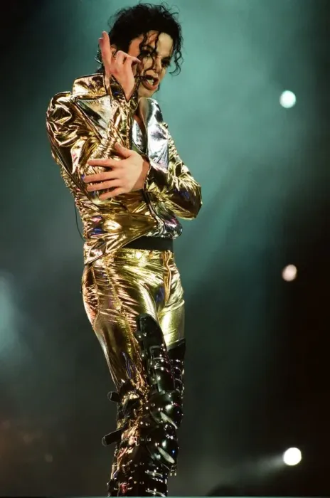 Framed Print : Michael Jackson seen here on stage in Prague. 8th September 1996