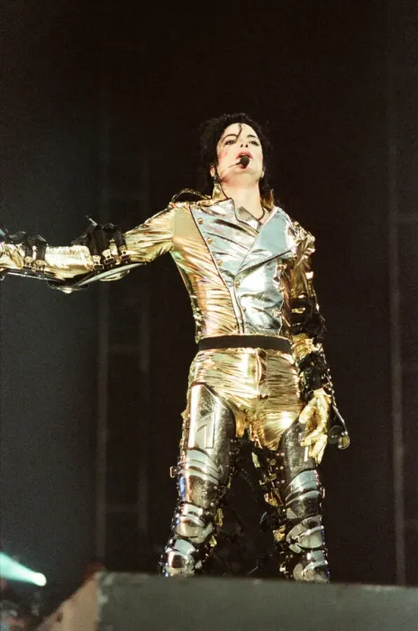Framed Print : Michael Jackson seen here on stage at Sheffield 10th July 1997