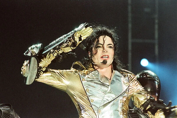Michael Jackson seen here on stage at Sheffield 10th July 1997