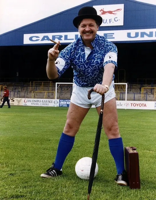 Framed Print : Michael Knighton, businessman & chairman of Carlisle United Football Club April 1993 Framed Print : Michael Knighton, businessman & chairman of Carlisle United Football Club April 1993