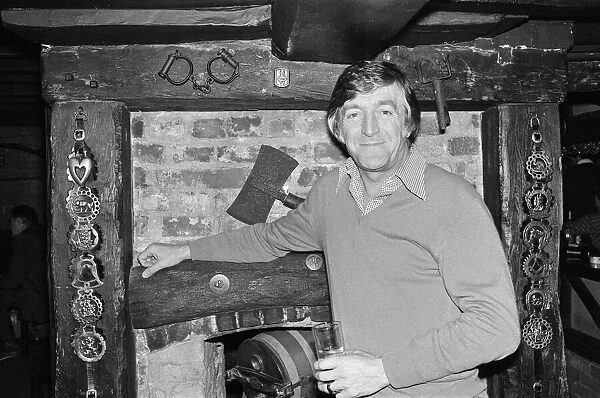 Michael Parkinson at a pub near his home in Berkshire. 1st March 1978