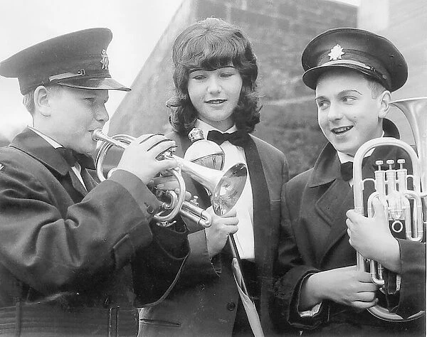 Michael Smith, aged 14, of South Shields, June Dulson, 15, drum major, of Boldon Colliery