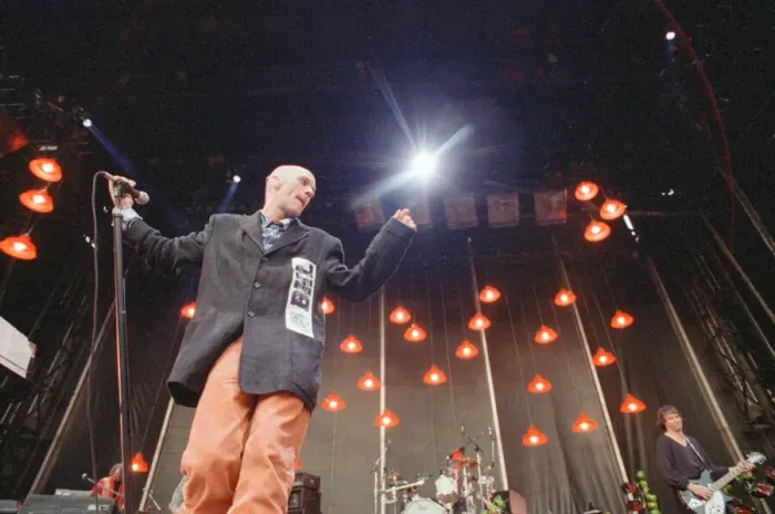 Framed Print : Michael Stipe, lead singer with the American Rock Group REM, perform at Cardiff Arms Park Framed Print : Michael Stipe, lead singer with the American Rock Group REM, perform at Cardiff Arms Park