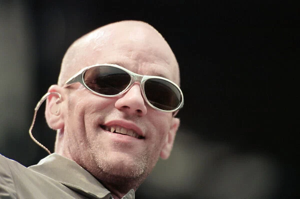 Michael Stipe, lead singer with REM. REM are pictured performing in Germany in July 1995