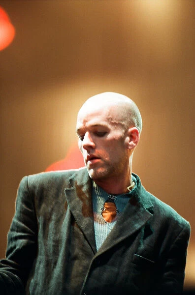Michael Stipe, R. E. M. in concert at the Galpharm Stadium. 25th July 1995