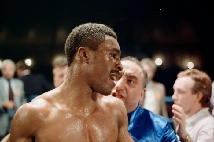 Framed Print : Michael Watson vs Nigel Benn for the British Commonwealth middleweight title Framed Print : Michael Watson vs Nigel Benn for the British Commonwealth middleweight title