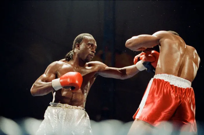 Framed Print : Michael Watson vs Nigel Benn for the British Commonwealth middleweight title Framed Print : Michael Watson vs Nigel Benn for the British Commonwealth middleweight title