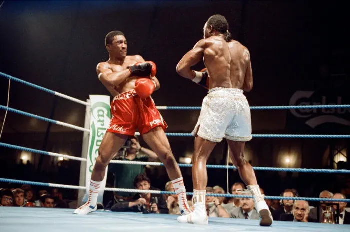 Framed Print : Michael Watson vs Nigel Benn for the British Commonwealth middleweight title Framed Print : Michael Watson vs Nigel Benn for the British Commonwealth middleweight title