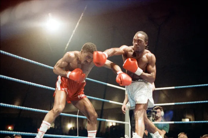 Framed Print : Michael Watson vs Nigel Benn for the British Commonwealth middleweight title Framed Print : Michael Watson vs Nigel Benn for the British Commonwealth middleweight title