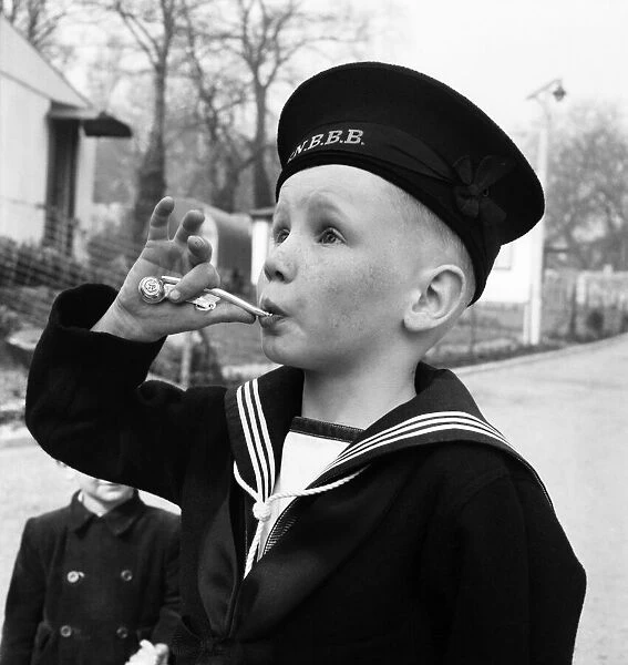 Michal Neale 7 Year Old Naval cadet. March 1953 D1562