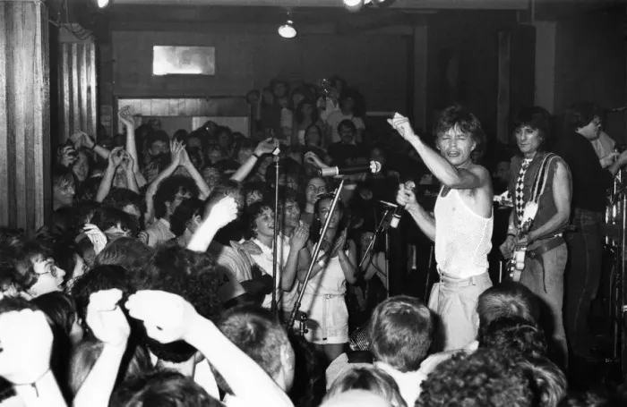 Framed Print : Mick Jagger at the 100 Club: The Rolling Stones played to an invited audience