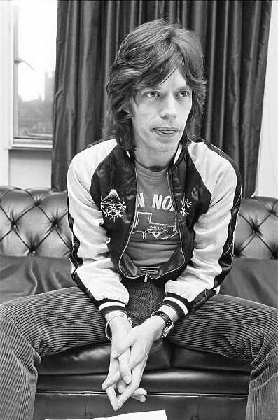 Mick Jagger lead singer with the Rolling Stones seen here relaxing in a West End hotel