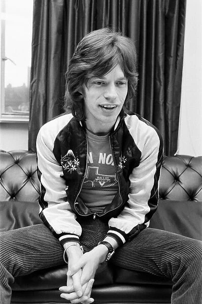 Mick Jagger lead singer with the Rolling Stones seen here relaxing in a West End hotel