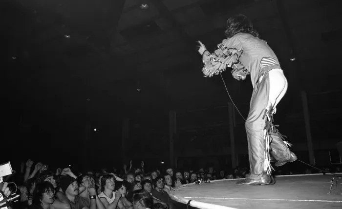 Framed Print : Mick Jagger performing on stage during a Rolling Stones concert at at New Bingley Hall Framed Print : Mick Jagger performing on stage during a Rolling Stones concert at at New Bingley Hall
