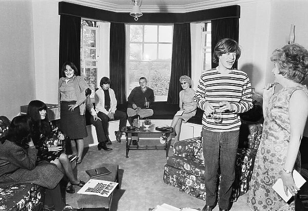 Mick Jagger of The Rolling Stones attends a party held by Sunday Mirror feature writer