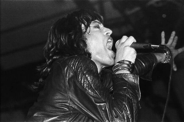 Mick jagger and the Rolling Stones seen here on stage at Granby Halls in Leicester
