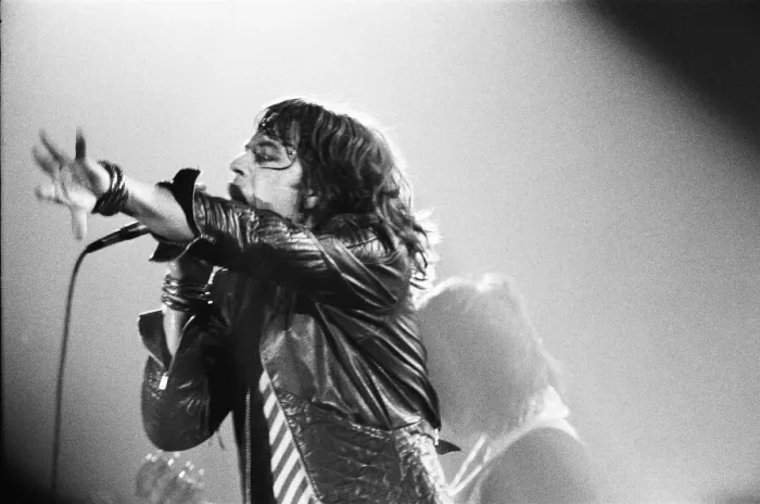Framed Print : Mick Jagger and the Rolling Stones seen here on stage at Leicester Framed Print : Mick Jagger and the Rolling Stones seen here on stage at Leicester