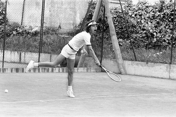 Mick Jagger takes time out to relax in the South of France by playing tennis with fellow